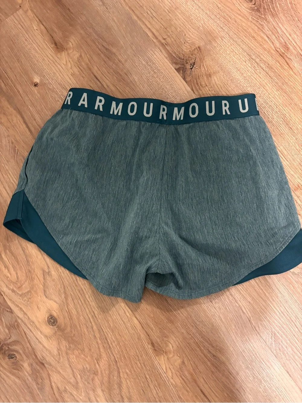 SALE! Under Armour Women's 4-Pack Athletic Shorts - Red, Teal, Gray, Green - Picture 3 of 9